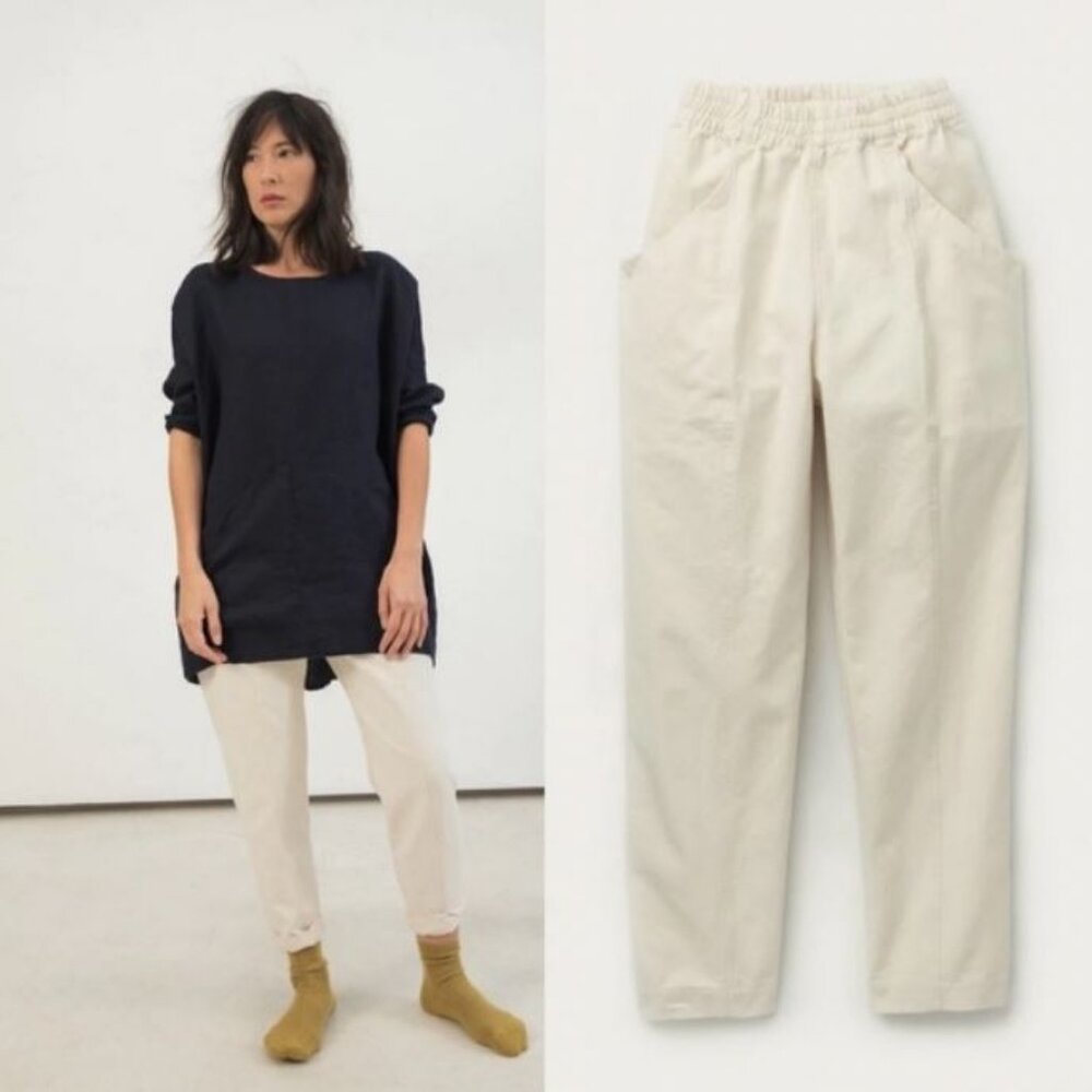 Elizabeth Suzann Clyde Work Pant in Natural, Size 2